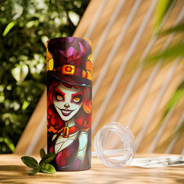 "Witch" Skinny Tumbler with Straw, 20oz