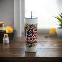 "USA" Skinny Steel Tumbler with Straw, 20oz