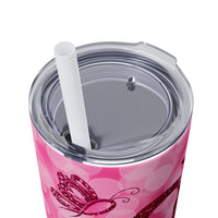 "Survivor" Skinny Tumbler with Straw, 20oz