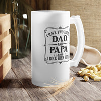 "Dad" Frosted Glass Beer Mug