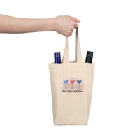 "Red,Wine,Blue" Double Wine Tote Bag