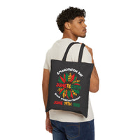 "Juneteenth Celebration" Cotton Canvas Tote Bag