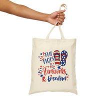 "Beach" Cotton Canvas Tote Bag