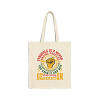 "Juneteenth Celebration" Cotton Canvas Tote Bag