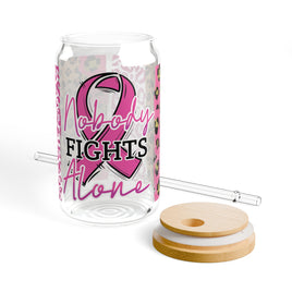 "Breast Cancer Awareness" Sipper Glass, 16oz