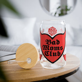 "Bad Mom Club" Sipper Glass, 16oz