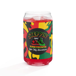 "Stepping" Can-shaped glass