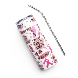 "Breast Cancer Warrior" Stainless steel tumbler