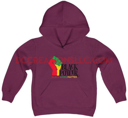 "Black Power" Youth Hooded Sweatshirt.