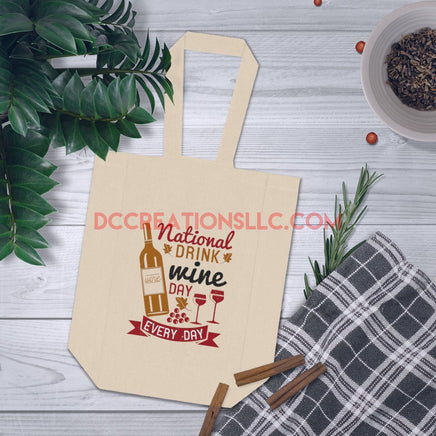 Double Wine Tote Bag-Natural.