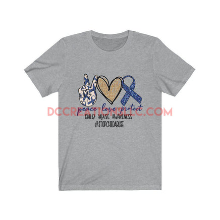 "Child Abuse Awareness" Short Sleeve T-shirt.