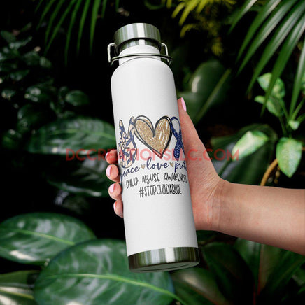 "Child Abuse Awareness" 22oz Vacuum Insulated Bottle.