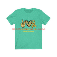 "Childhood Cancer Awareness" Short Sleeve T-shirt.