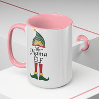 (Mama Elf) Two-Tone Coffee Mugs, 15oz