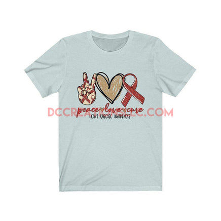 "Heart Disease Awareness" Short Sleeve T-shirt.
