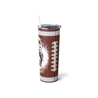"Football Mama" Skinny Steel Tumbler with Straw, 20oz