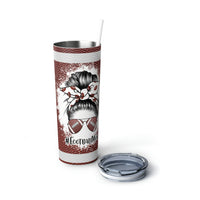 "Football Mama" Skinny Steel Tumbler with Straw, 20oz