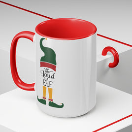 (Loud Elf) Two-Tone Coffee Mugs, 15oz