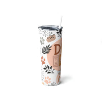"Doggie Mama" Skinny Steel Tumbler with Straw, 20oz