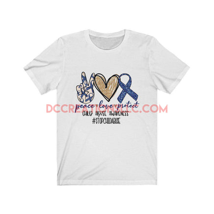 "Child Abuse Awareness" Short Sleeve T-shirt.