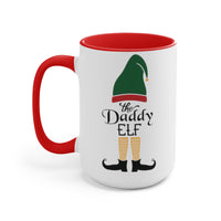 (Daddy Elf) Two-Tone Coffee Mugs, 15oz