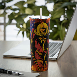 "To The Rescue" Skinny Steel Tumbler with Straw, 20oz