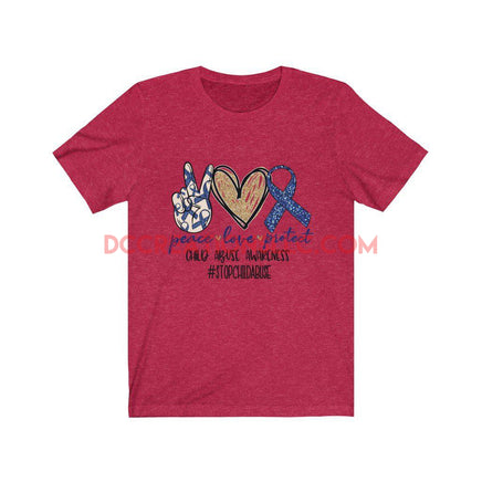 "Child Abuse Awareness" Short Sleeve T-shirt.