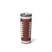 "Football Mama" Skinny Steel Tumbler with Straw, 20oz