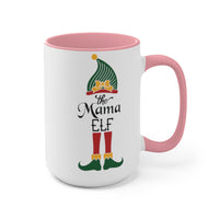 (Mama Elf) Two-Tone Coffee Mugs, 15oz