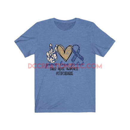 "Child Abuse Awareness" Short Sleeve T-shirt.