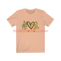 "Childhood Cancer Awareness" Short Sleeve T-shirt.