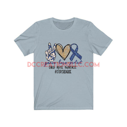 "Child Abuse Awareness" Short Sleeve T-shirt.