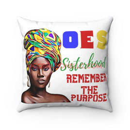 "OES" Square Pillow.