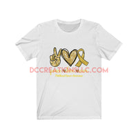 "Childhood Cancer Awareness" Short Sleeve T-shirt.