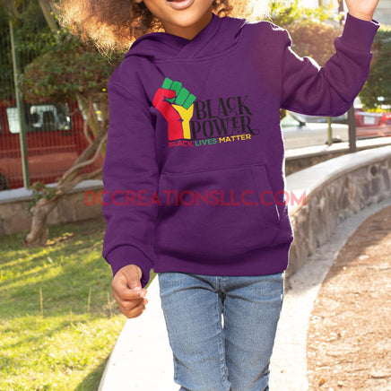 "Black Power" Youth Hooded Sweatshirt.