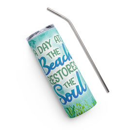 "Beach Life" Stainless steel tumbler