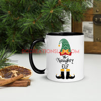 Naughty ELF Mug with Color Inside.